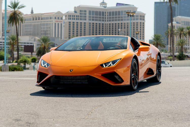Lamborghini Huracán EVO Spyder exotic car rental Las Vegas