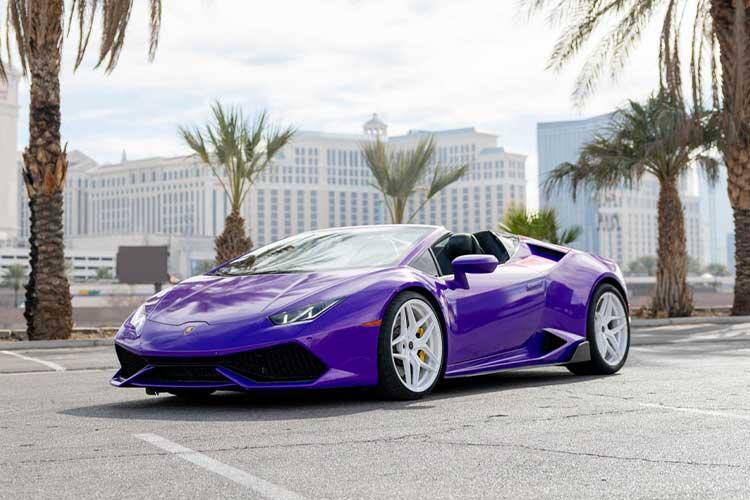 Lamborghini Huracán EVO Spyder exotic car rental Las Vegas