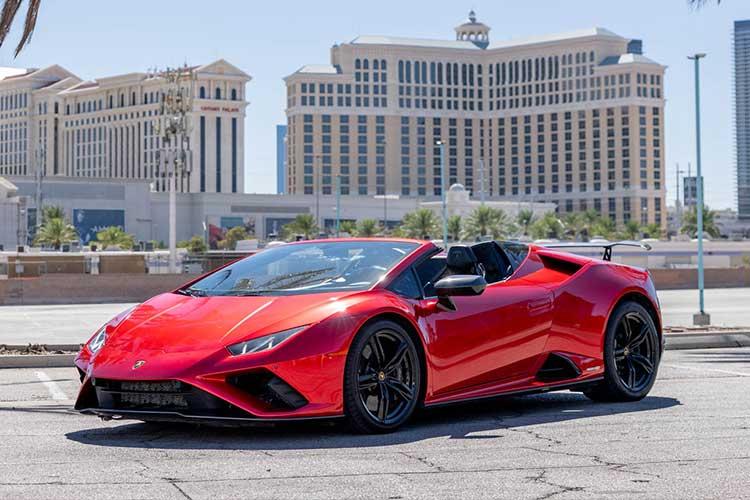 Lamborghini Huracán Spyder exotic car rental Las Vegas