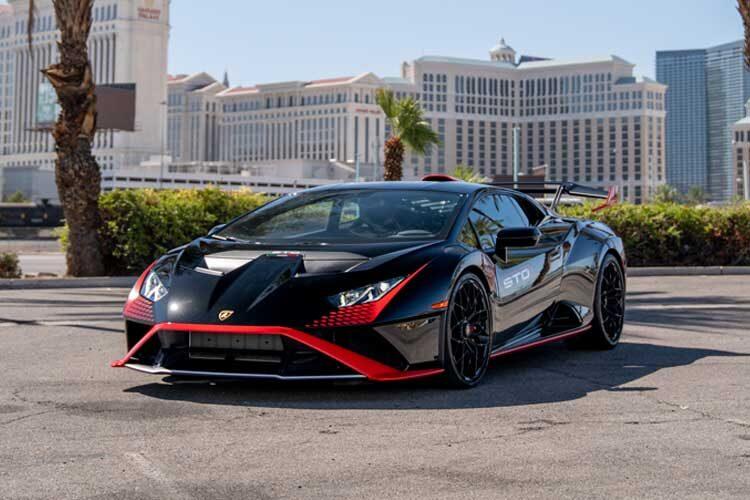 Lamborghini Huracán STO exotic car rental Las Vegas